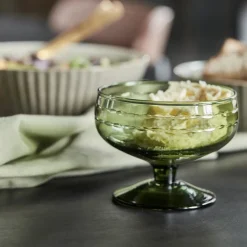 House Doctor Glas, Krus & Kopper|Borddækning>Dessertskål, HDVintage, Grøn